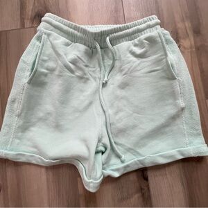Sincerely Jules Women’s Turquoise Cozy Elastic Sweat Shorts Size Xs New